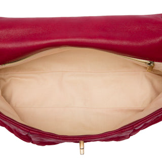 Chanel Large Quilted Iridescent Calfskin Coco Pleats Flap