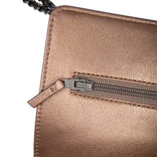 Chanel CC Metallic Caviar Wallet On Chain