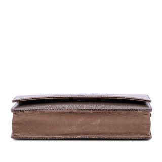 Chanel CC Metallic Caviar Wallet On Chain