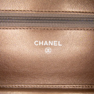 Chanel CC Metallic Caviar Wallet On Chain