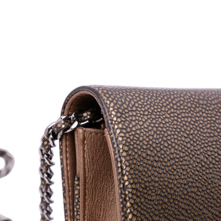 Chanel CC Metallic Caviar Wallet On Chain
