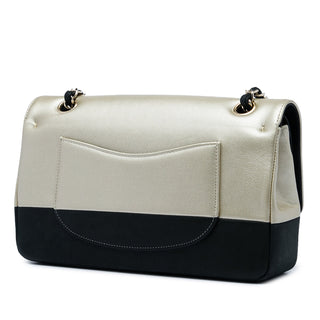 Chanel Medium Classic Bicolor Caviar and Iridescent Calfskin Double Flap