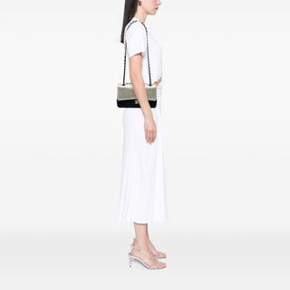 Chanel Medium Classic Bicolor Caviar and Iridescent Calfskin Double Flap