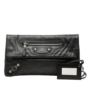 Balenciaga Lambskin Motocross Giant 12 Envelope Clutch