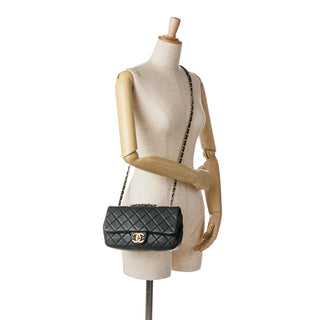 Chanel CC Lambskin Stitched Single Flap