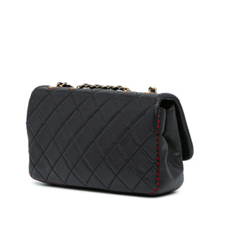 Chanel CC Lambskin Stitched Single Flap