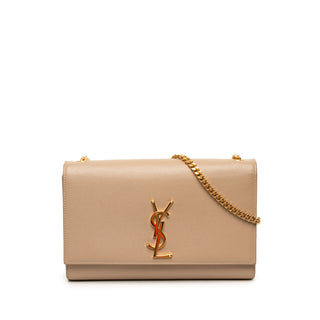 Saint Laurent Medium Grain de Poudre Monogram Kate Crossbody