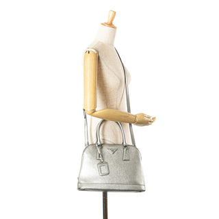 Prada Medium Saffiano Lux Open Promenade Satchel