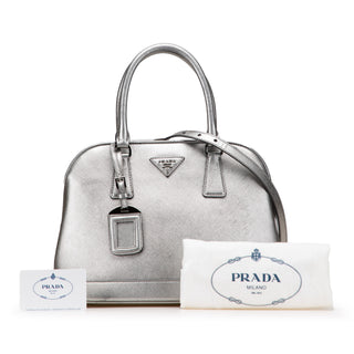 Prada Medium Saffiano Lux Open Promenade Satchel