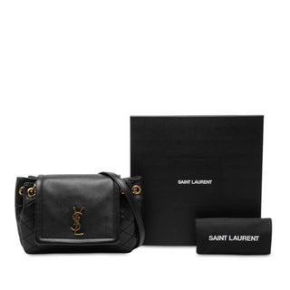 Saint Laurent Mini Quilted Lambskin Monogram Nolita Bag