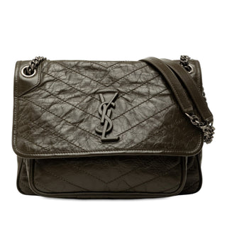 Saint Laurent Medium Crinkled Calfskin Niki