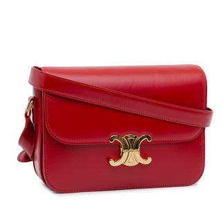 Celine Medium Triomphe Crossbody Bag red