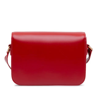 Celine Medium Triomphe Crossbody Bag red