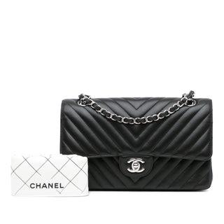 Chanel Medium Classic Chevron Lambskin Double Flap