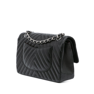 Chanel Medium Classic Chevron Lambskin Double Flap