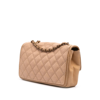 Chanel Medium Bicolor Calfskin Graphic Flap