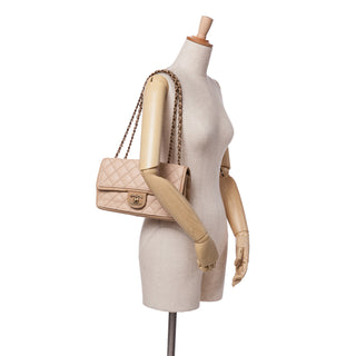 Chanel Medium Bicolor Calfskin Graphic Flap