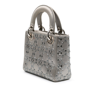 Dior Mini Satin Cannage Strass Crystal Embellished
