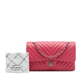 Chanel Medium Classic Chevron Lambskin Double Flap