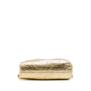 Bottega Veneta Metallic Crinkled Lambskin The Mini Pouch Crossbody