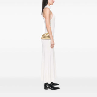 Bottega Veneta Metallic Crinkled Lambskin The Mini Pouch Crossbody