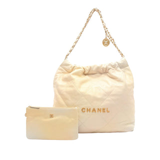 Chanel Large Quilted Lambskin 22 Hobo