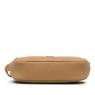 Saint Laurent Mini Chevron Grain de Poudre Monogram Lou Camera Bag