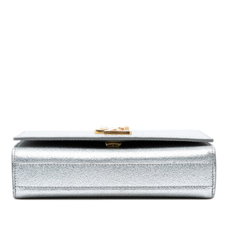 Ysl Small Metallic Calfskin Classic Monogram Kate Crossbody