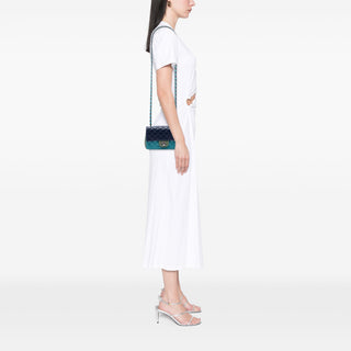 Chanel Mini Rectangular Classic Tricolor Lambskin Single Flap