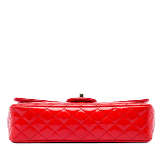 Chanel Medium Classic Patent Valentines Heart Charms Single Flap