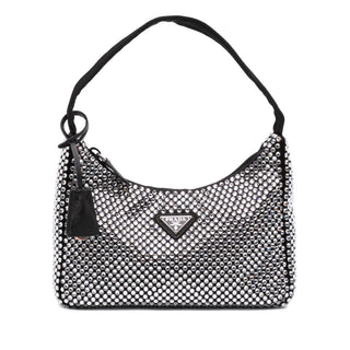 Prada Mini Satin Crystal Re Edition 2000 Shoulder Bag
