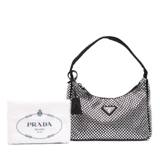 Prada Mini Satin Crystal Re Edition 2000 Shoulder Bag