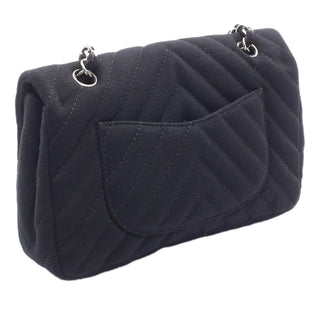Chanel Medium Chevron Quilted Jersey Single Flap