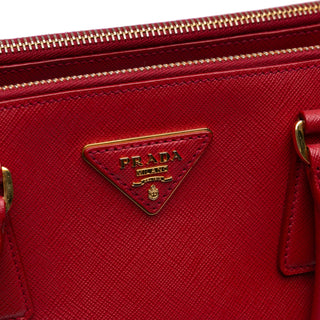 Prada Small Saffiano Lux Galleria Double Zip Satchel