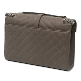 Saint Laurent Medium Grain de Poudre Triquilt Monogram Envelope Bag