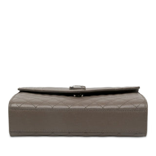 Saint Laurent Medium Grain de Poudre Triquilt Monogram Envelope Bag