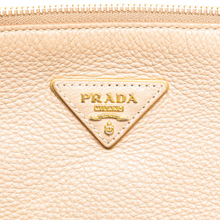 Prada Vitello Daino Zip Top Satchel
