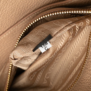 Prada Vitello Daino Zip Top Satchel