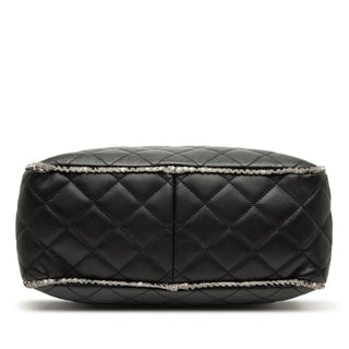 Chanel CC Quilted Lambskin Tweedy Bowler Bag