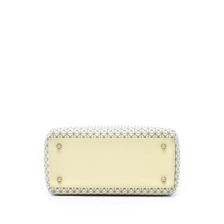 Dior Medium Embroidered Lambskin Microcannage Lady Dior