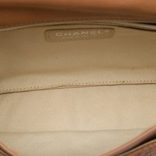 Chanel CC Quilted Calfskin Embossed Stitch Flap