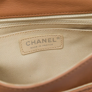 Chanel CC Quilted Calfskin Embossed Stitch Flap
