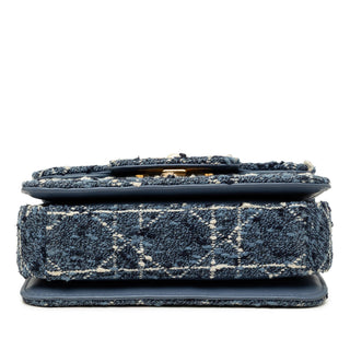 Dior Mini Tweed Cannage Jolie Top Handle Bag