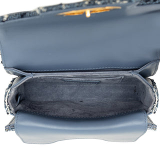 Dior Mini Tweed Cannage Jolie Top Handle Bag