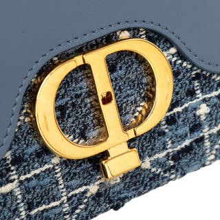 Dior Mini Tweed Cannage Jolie Top Handle Bag