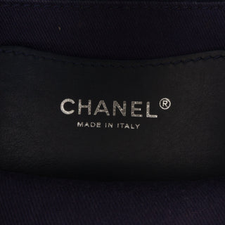 Chanel Medium Embroidered Denim Camellia Fla