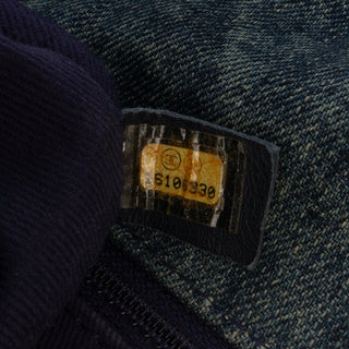 Chanel Medium Embroidered Denim Camellia Fla
