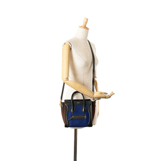 Celine Nano Tricolor Felt Luggage Tote
