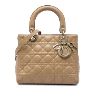 Dior Medium Lambskin Cannage Lady Dior