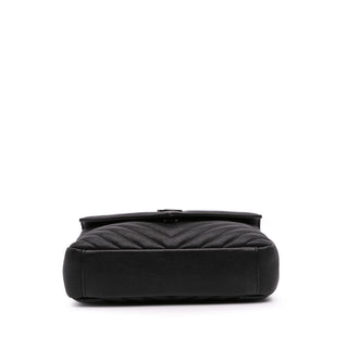 Ysl Medium Quilted Chevron Sheepskin College Satchel